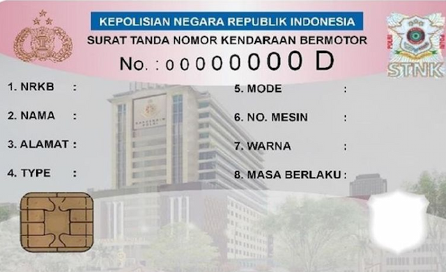 Nih, Bentuk STNK yang Baru Mirip e-SIM