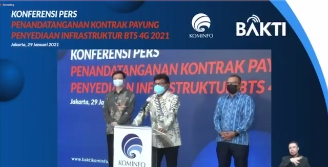 BAKTI Kementerian Kominfo Menandatangani Kontrak untuk Percepat Pemerataan BTS 4G