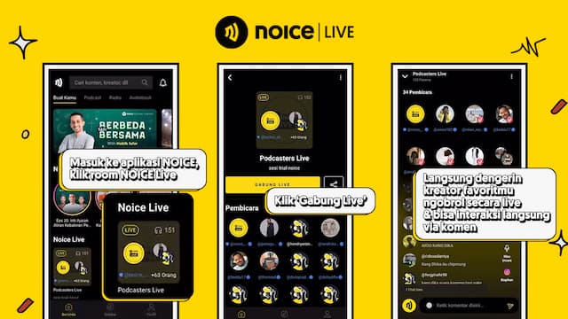 Noice Live Bisa 'Ngobrol' Langsung dengan Konten Kreator Favorit