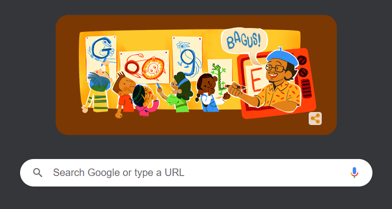 Google Doodle Hari Ini Kenang Pelukis Pak Tino Sidin