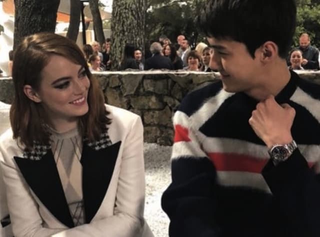 Bertemu di Prancis, Netizen Jodohkan Sehun EXO dengan Emma Stone